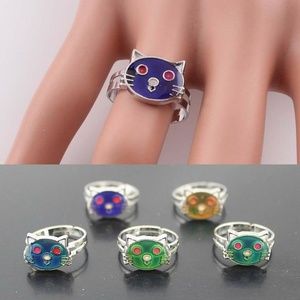 Cat Lover's Mood Ring Cat Face Adjustable 7 to 10
